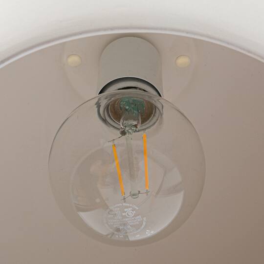 Hello Honey® Sienna Matte White Boho Ceramic Ceiling Light with White Fabric Cord